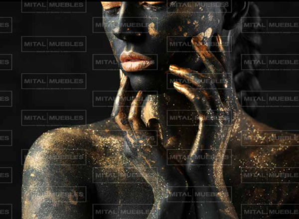 Cuadro Africana Arte Oro