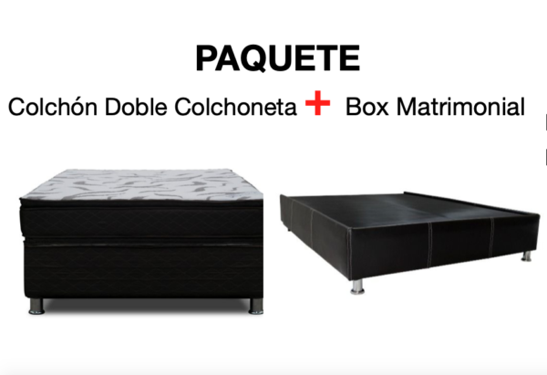 Paquete Colchón Mod. Tacto D/V + Box Matrimonial