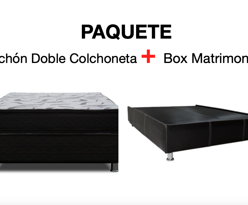 Paquete Colchón Mod. Tacto D/V + Box Matrimonial